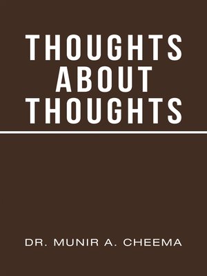 cover image of Thoughts About Thoughts